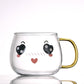 Cute Glass Expression Coffee Cup Mug